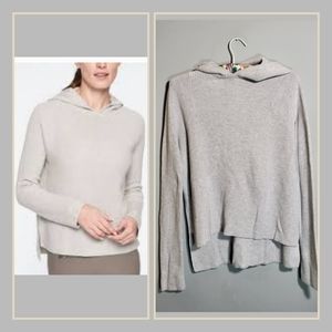 ATHLETA NWOT Rest Day Hoodie | Pima Cotton Silk | Ribbed | Hi Low | size XXS